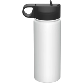 Stainless Steel Double Wall Water Bottle, Vacuum Insulated Bottle With Straw Lid, Insulated Water Bottle Compatible With Grunge Flag Of Ireland F (Color: White)