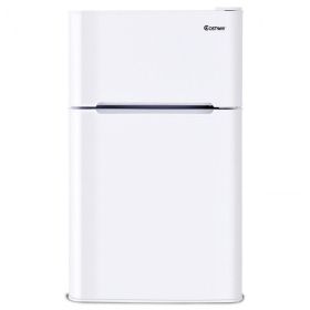 3.2 cu ft. Compact Stainless Steel Refrigerator (Color: White)