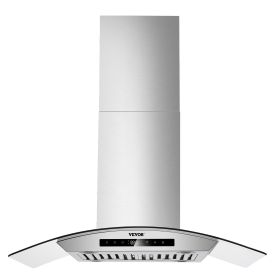 VEVOR 30" Wall Mount Range Hood Ceiling Mount Vent 800CFM Gesture & Touch Control (Type: Top-mounted, size: 30 inch)